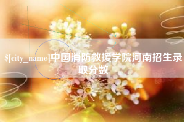 丽江中国消防救援学院河南招生录取分数