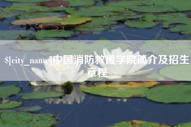 丽江中国消防救援学院简介及招生章程