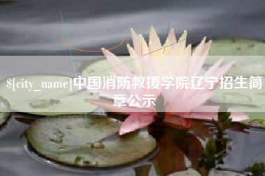丽江中国消防救援学院辽宁招生简章公示