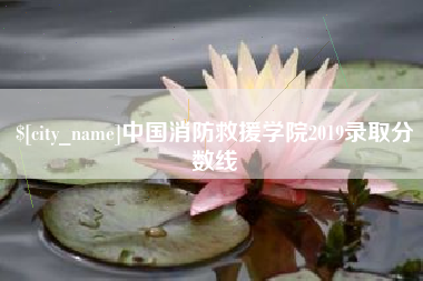 丽江中国消防救援学院2019录取分数线