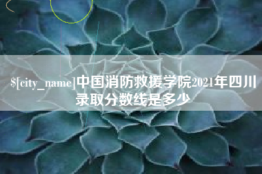 丽江中国消防救援学院2021年四川录取分数线是多少