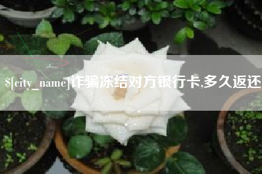 丽江诈骗冻结对方银行卡,多久返还