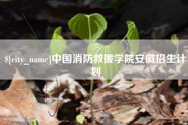 丽江中国消防救援学院安徽招生计划