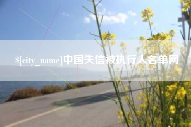 丽江中国失信被执行人名单网