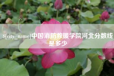 丽江中国消防救援学院河北分数线是多少