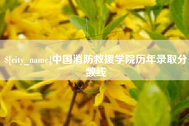 丽江中国消防救援学院历年录取分数线