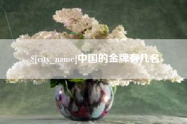 丽江中国的金牌有几名