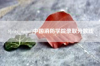 丽江中国消防学院录取分数线
