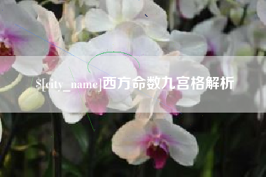 丽江西方命数九宫格解析