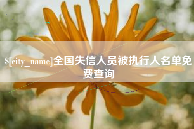 丽江全国失信人员被执行人名单免费查询