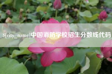 丽江中国消防学校招生分数线代码
