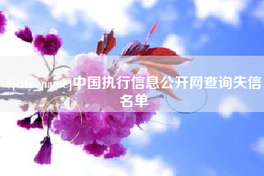 丽江中国执行信息公开网查询失信名单