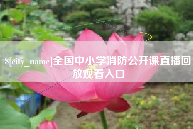丽江全国中小学消防公开课直播回放观看入口
