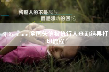 丽江全国失信被执行人查询结果打印流程