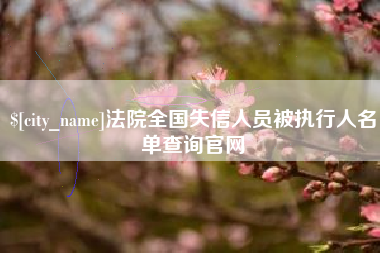 丽江法院全国失信人员被执行人名单查询官网