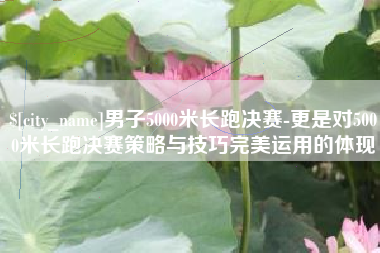 丽江男子5000米长跑决赛-更是对5000米长跑决赛策略与技巧完美运用的体现