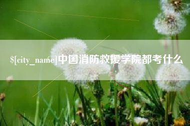 丽江中国消防救援学院都考什么