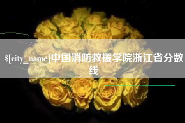 丽江中国消防救援学院浙江省分数线