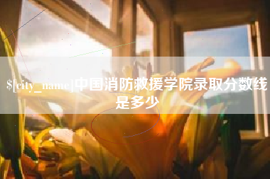 丽江中国消防救援学院录取分数线是多少