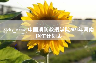 丽江中国消防救援学院2021年河南招生计划表