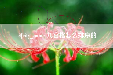 丽江九宫格怎么排序的