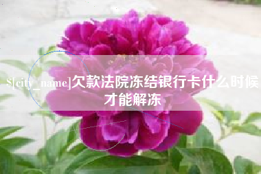 丽江欠款法院冻结银行卡什么时候才能解冻
