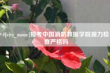 丽江报考中国消防救援学院视力检查严格吗