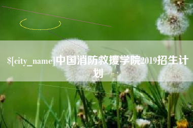 丽江中国消防救援学院2019招生计划
