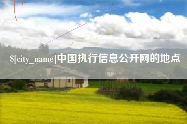 丽江中国执行信息公开网的地点