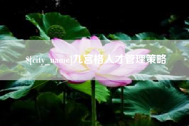 丽江九宫格人才管理策略