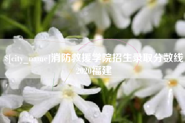 丽江消防救援学院招生录取分数线2020福建