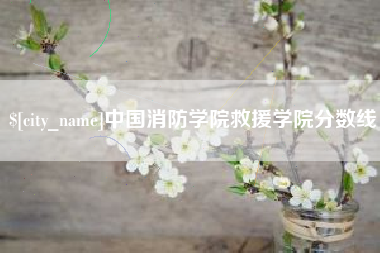 丽江中国消防学院救援学院分数线