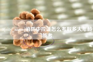丽江消防中控证怎么考取多大年龄能考